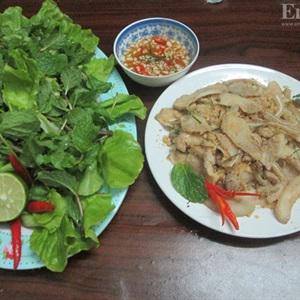 Cách làm nem tai heo trộn thính