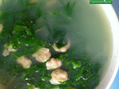 Nghêu nấu mồng tơi