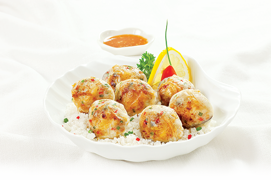 Nghêu nướng mỡ chài