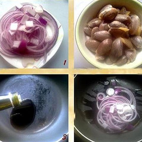Cách làm nghêu xào hành tây