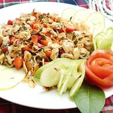 Cách làm nghêu xào sả ớt