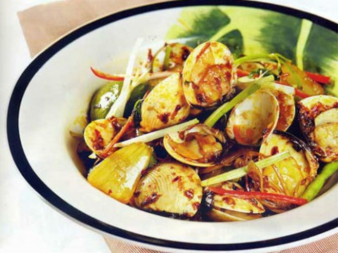 Nghêu xào xả ớt