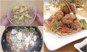 Ngon đã đời với món gà viên sốt bơ lạc nóng hồi, mềm thơm