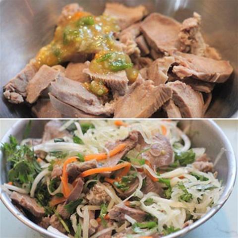 Cách làm nộm lưỡi heo