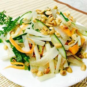 Cách làm nộm ngó sen tai heo