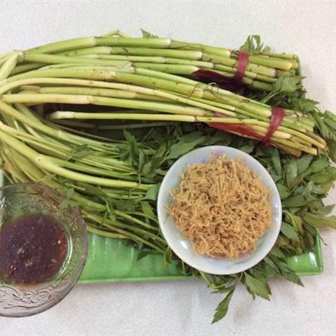 Cách làm nộm rau cần chà bông