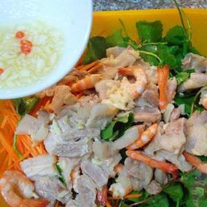 Cách làm nộm rau má tôm thịt