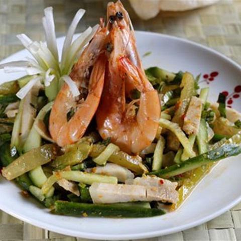 Cách làm nộm tôm thịt và khế