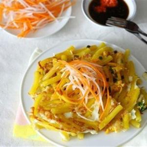 Cách làm nui chiên trứng