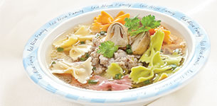 Nui nơ nấu thịt băm