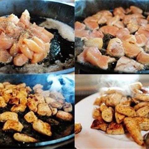 Các làm nui xào thịt gà