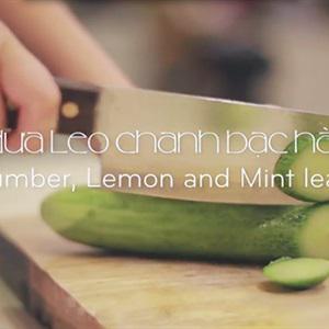 Cách làm nước dưa leo chanh và bạc hà