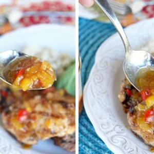 Cách làm nước sốt đào cho thịt nướng BBQ