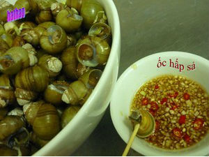 Ốc gạo hấp sả