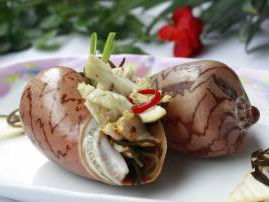 Ốc giác xào kim chi