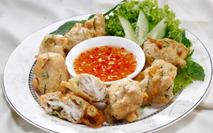 Óc heo chiên giòn