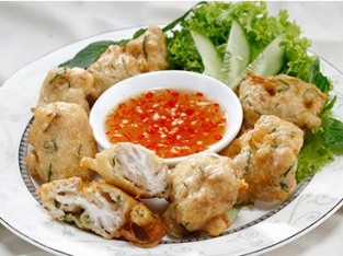 Óc heo chiên giòn