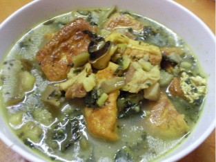 Ốc nhồi nấu chuối đậu