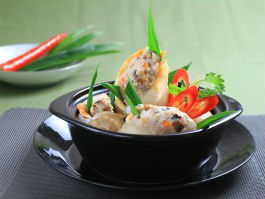 Ốc nhung nhồi nấm hương