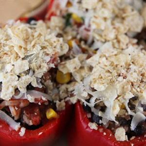 Cách làm ớt chuông nhồi cơm trộn