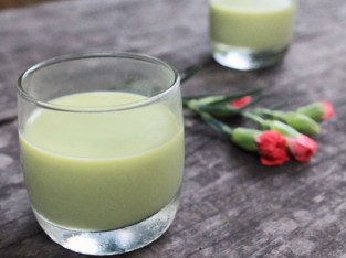 Pana cotta dừa và lá dứa