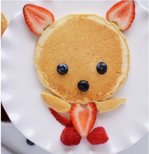 Pancake gấu cực xinh cho bữa sáng
