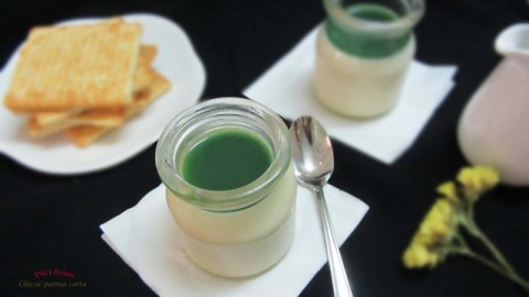 Panna cotta và jelly trà xanh