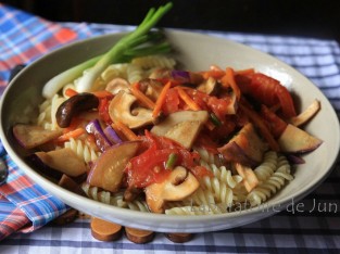 Pasta rau củ