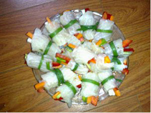 Phi-lê cá basa cuộn