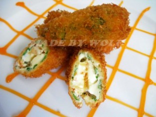 Phô mai kẹp đậu phộng chiên xù