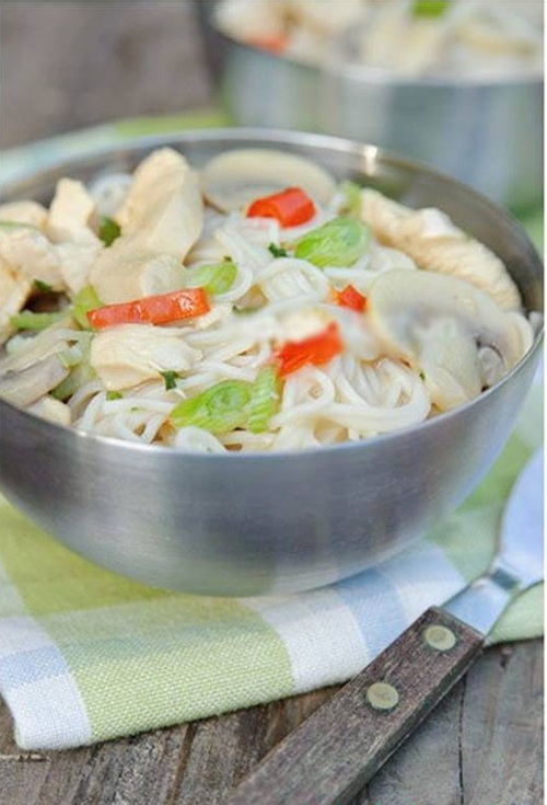 Pudding sữa hấp hoa quả vị hoa hồng