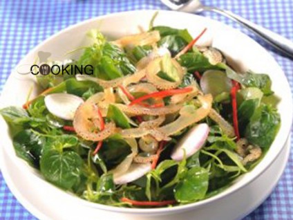 Rau càng cua trộn sứa