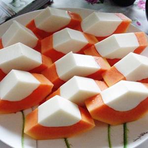 Cách làm rau câu cốt dừa đu đủ