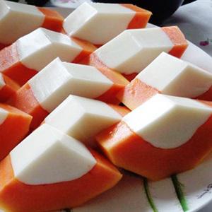 Cách làm rau câu cốt dừa đu đủ