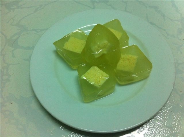 Rau câu dưa gang nhân flan