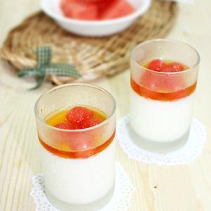 Cách làm rau câu dưa hấu sữa