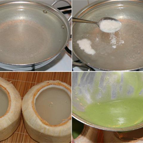 Cách làm rau câu dừa lá dứa