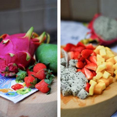 Cách làm rau câu trái cây bạc hà