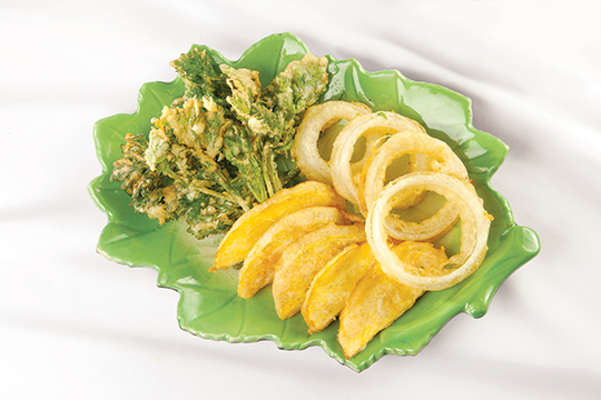 Rau củ nhúng bột chiên giòn