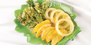 Rau củ nhúng bột chiên giòn