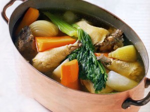 Rau hầm với thịt dải