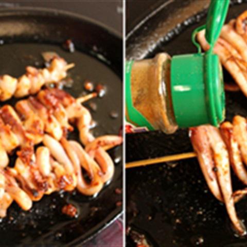 Cách làm râu mực nướng áp chảo