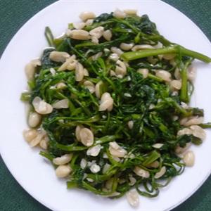 Cách làm rau muống xào đậu phộng