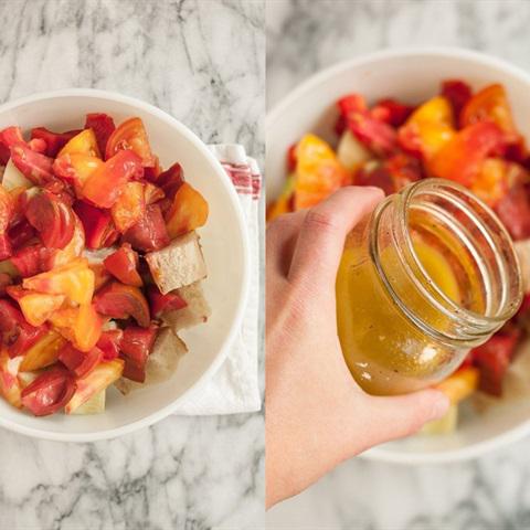 Cách làm salad bánh mì