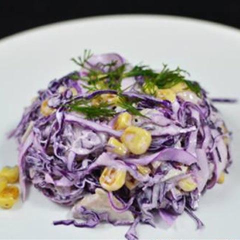 Cách làm salad bắp cải tím trộn bắp