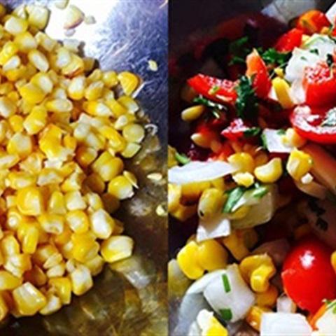 Cách làm salad bắp nướng