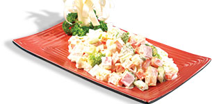 Salad bông cải thịt nguội