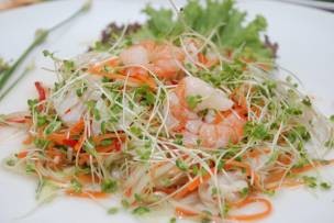 Salad cải mầm hải sản