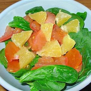 Cách làm salad cam và mồng tơi