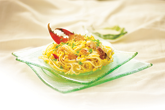 Salad cua và mì ý